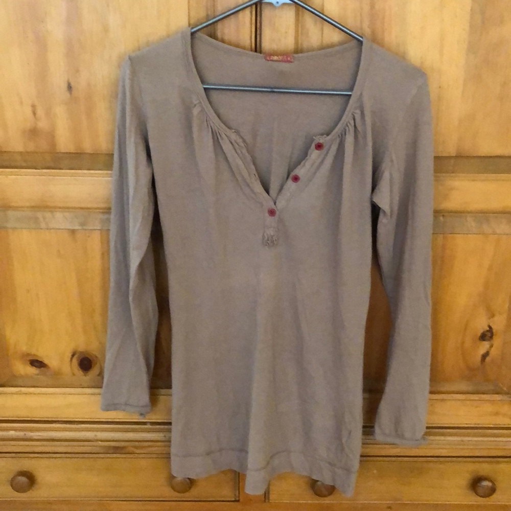 Zoeys half button shirt